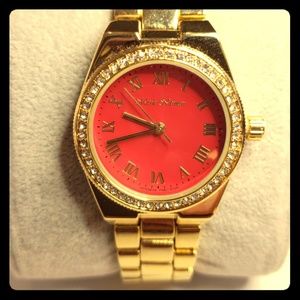 Mark Haimer Dressy Fashion CZ Gold Watch